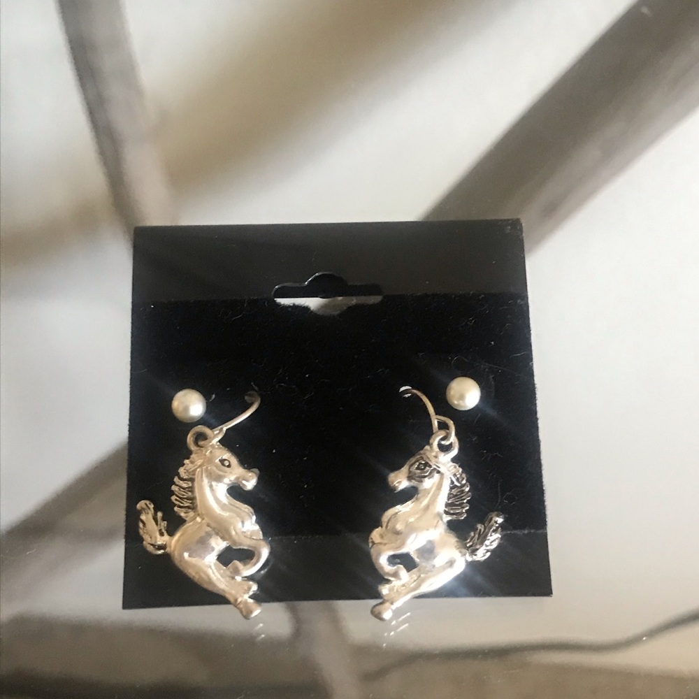 Running Horse Dangle Earrings